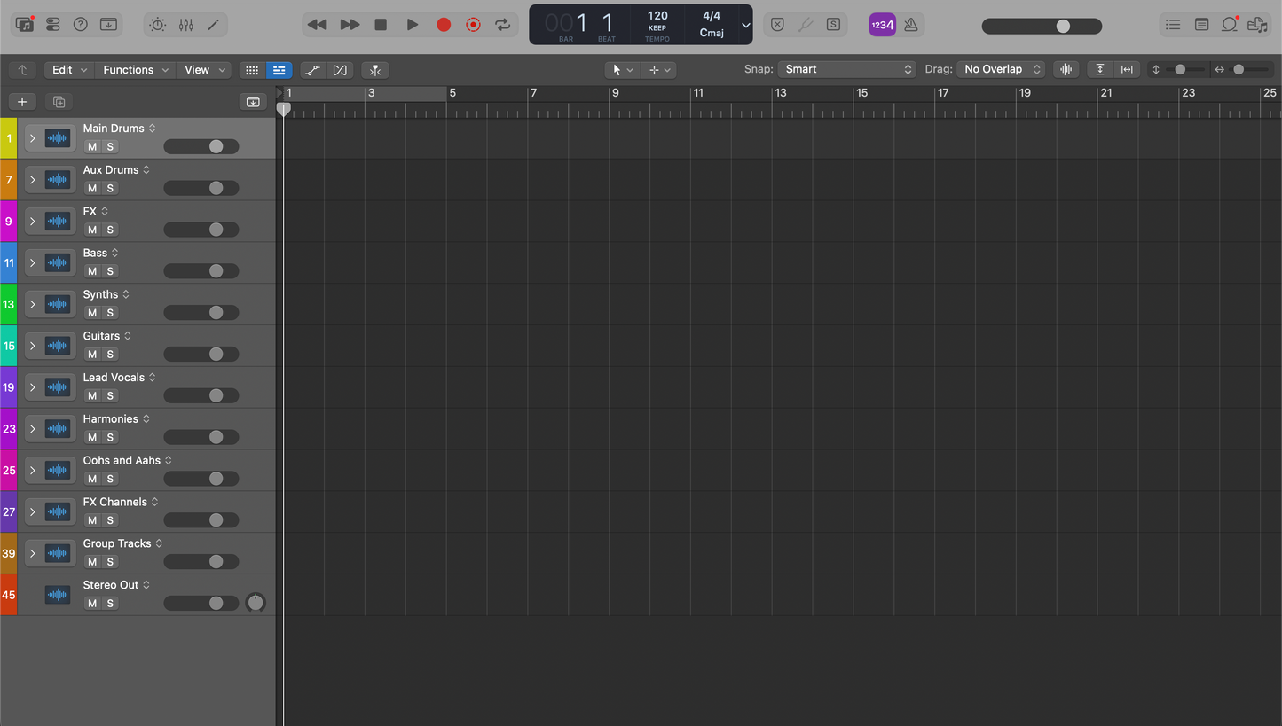 BRNR Logic Pro Template