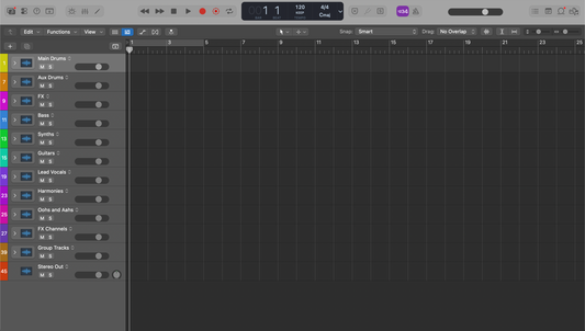 BRNR Logic Pro Template